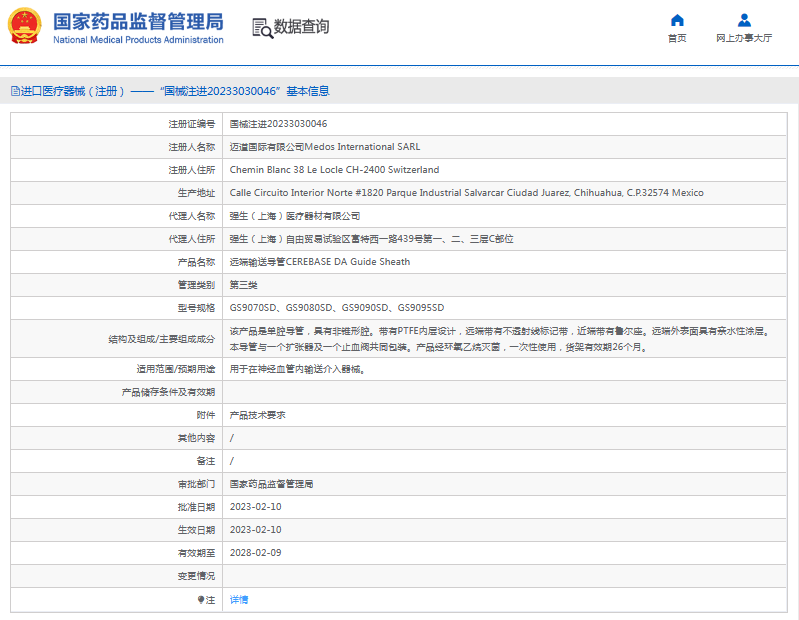 GS9080SD遠端輸送導(dǎo)管CEREBASE DA Guide Sheath1.png